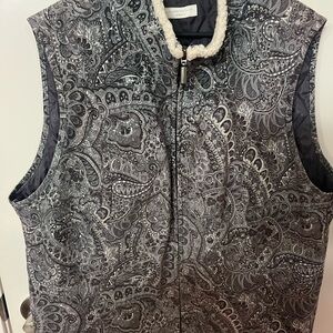 Charter Club Gray Paisley Vest